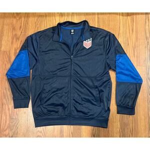 USA Soccer Full-Zip Track Jacket – Navy Blue – Size XL